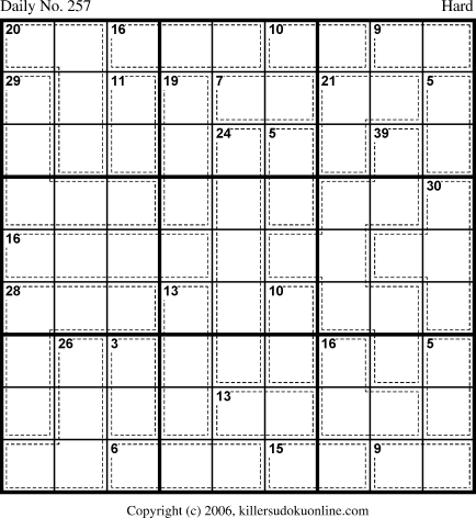 Killer Sudoku for 9/9/2006