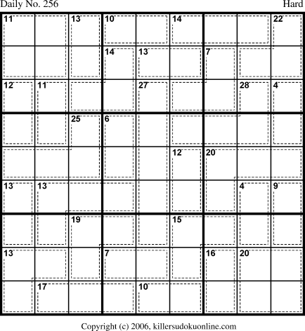 Killer Sudoku for 9/8/2006