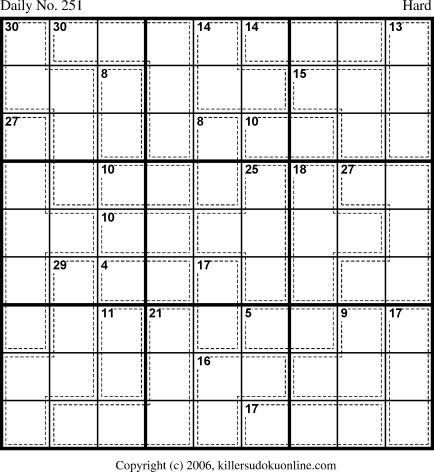 Killer Sudoku for 9/3/2006