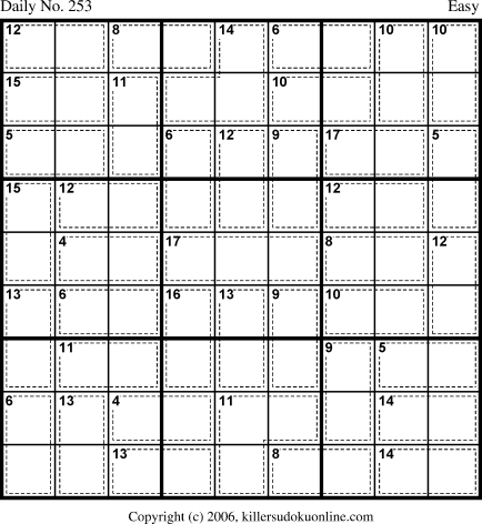 Killer Sudoku for 9/5/2006