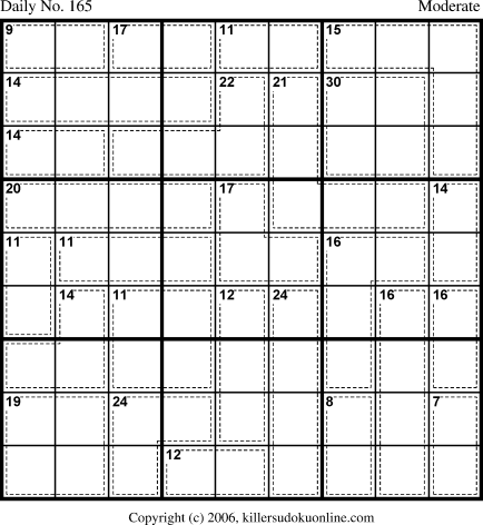 Killer Sudoku for 6/9/2006