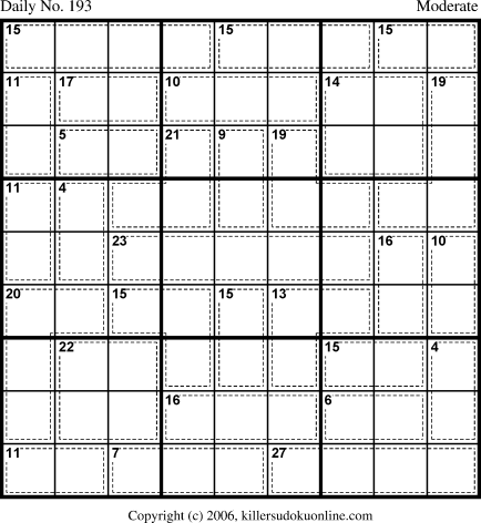 Killer Sudoku for 7/7/2006