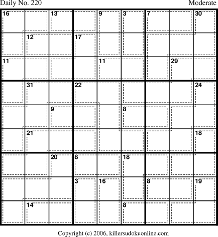Killer Sudoku for 8/3/2006