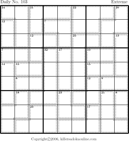Killer Sudoku for 4/8/2006