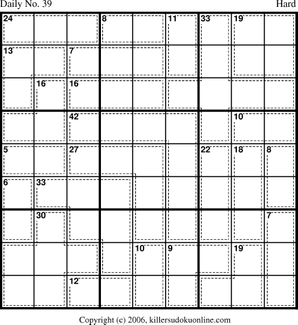 Killer Sudoku for 2/3/2006