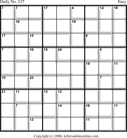 Killer Sudoku for 5/2/2006