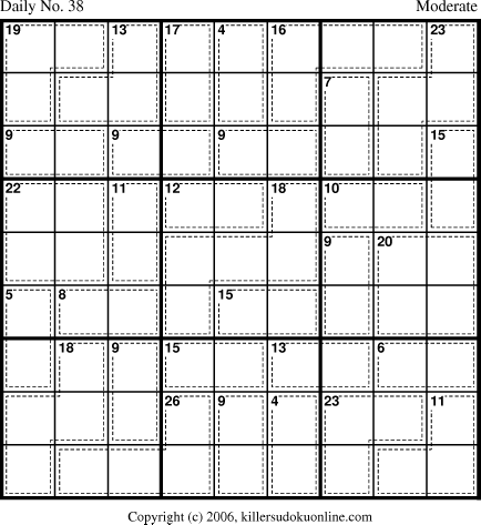 Killer Sudoku for 2/2/2006