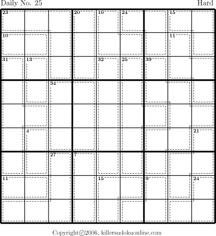Killer Sudoku for 1/20/2006
