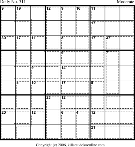 Killer Sudoku for 11/1/2006