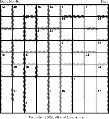 Killer Sudoku for 2/10/2006