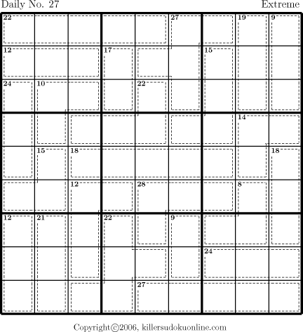 Killer Sudoku for 1/22/2006