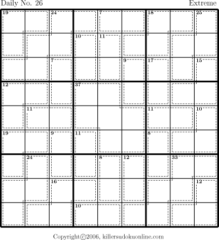 Killer Sudoku for 1/21/2006