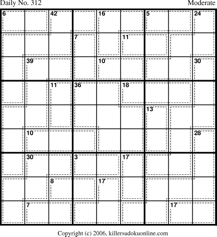 Killer Sudoku for 11/2/2006
