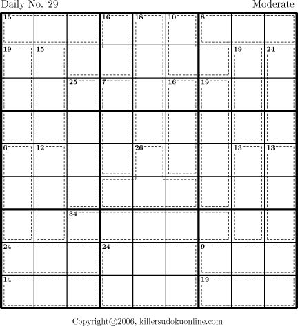 Killer Sudoku for 1/24/2006
