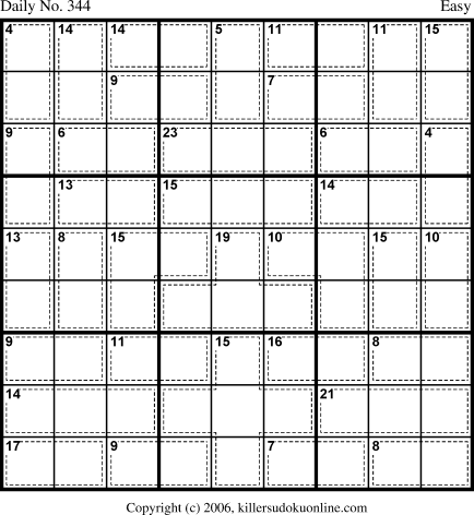Killer Sudoku for 12/4/2006