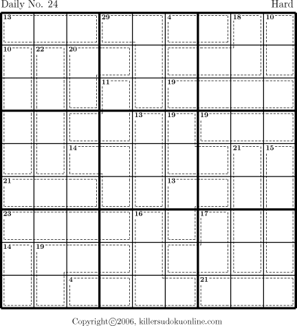Killer Sudoku for 1/19/2006