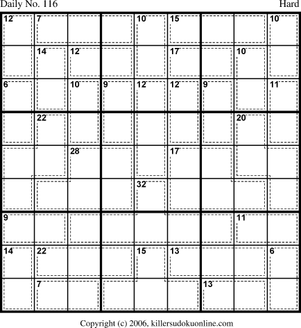 Killer Sudoku for 4/21/2006