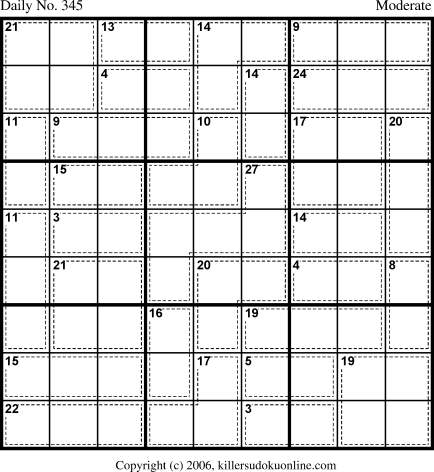 Killer Sudoku for 12/5/2006