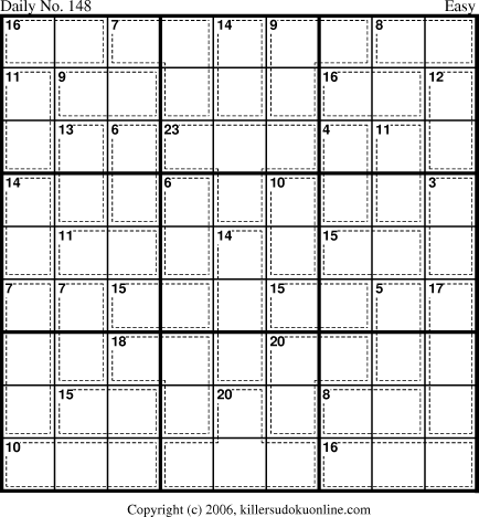 Killer Sudoku for 5/23/2006