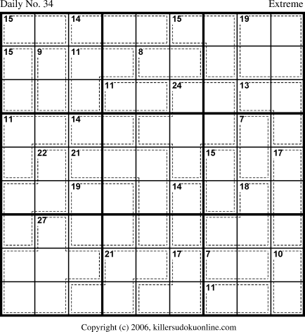 Killer Sudoku for 1/29/2006