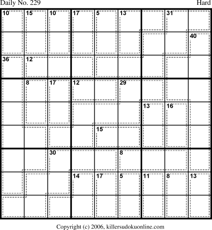 Killer Sudoku for 8/12/2006