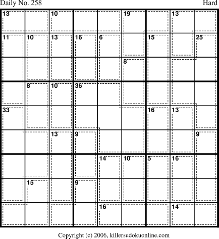 Killer Sudoku for 9/10/2006
