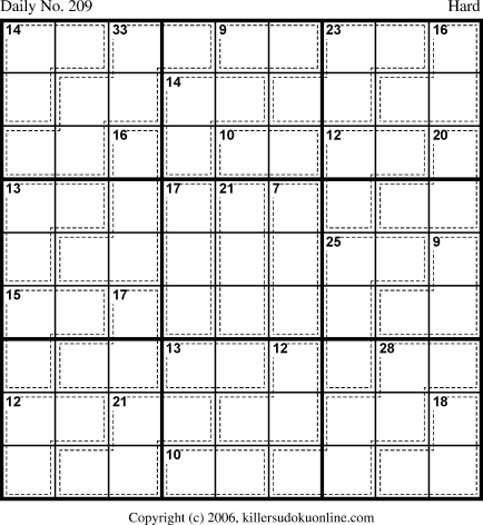 Killer Sudoku for 7/23/2006