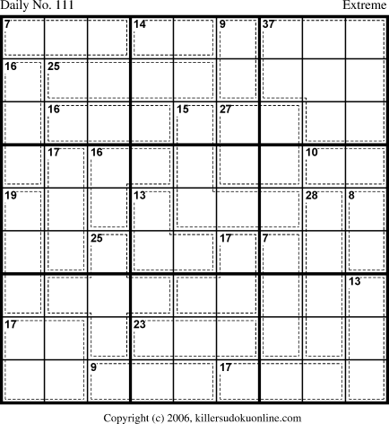 Killer Sudoku for 4/16/2006