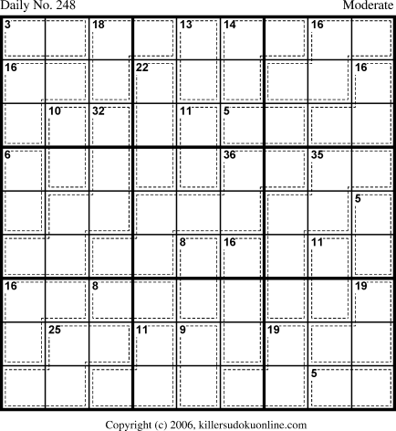 Killer Sudoku for 8/31/2006