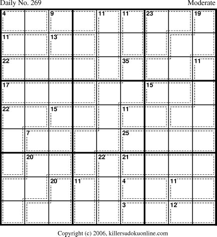 Killer Sudoku for 9/21/2006