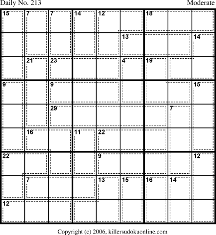 Killer Sudoku for 7/27/2006