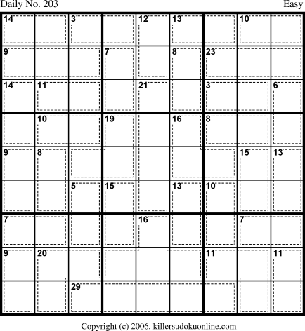 Killer Sudoku for 7/17/2006