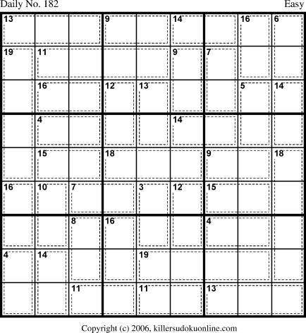 Killer Sudoku for 6/26/2006