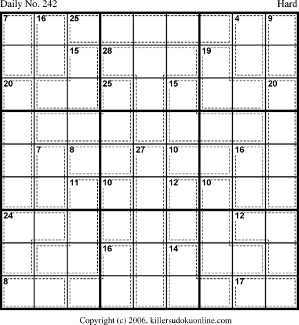 Killer Sudoku for 8/25/2006
