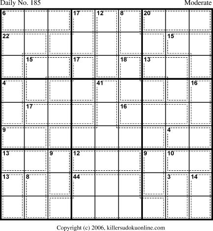 Killer Sudoku for 6/29/2006