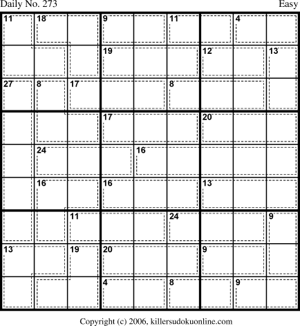 Killer Sudoku for 9/25/2006