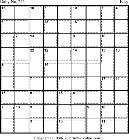 Killer Sudoku for 8/28/2006
