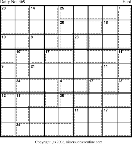 Killer Sudoku for 12/29/2006