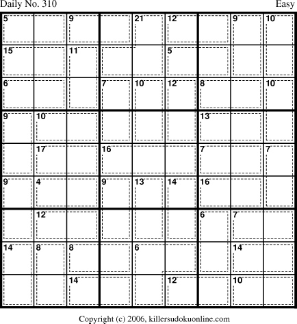 Killer Sudoku for 10/31/2006