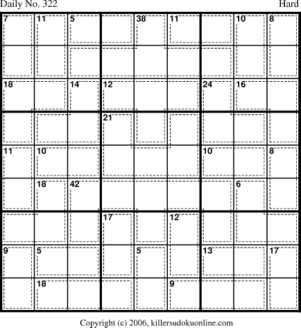 Killer Sudoku for 11/12/2006