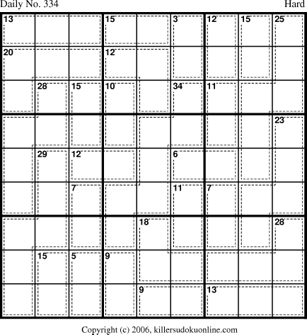 Killer Sudoku for 11/24/2006