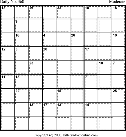 Killer Sudoku for 12/20/2006