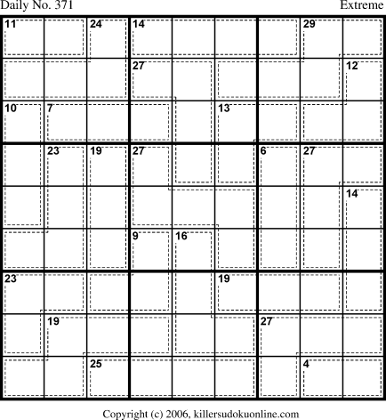 Killer Sudoku for 12/31/2006