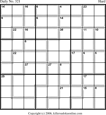 Killer Sudoku for 11/11/2006