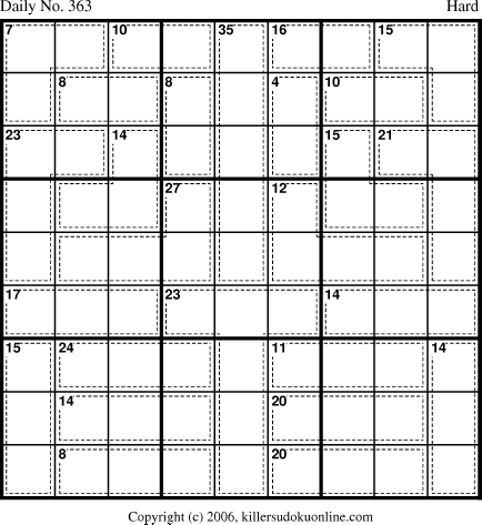 Killer Sudoku for 12/23/2006