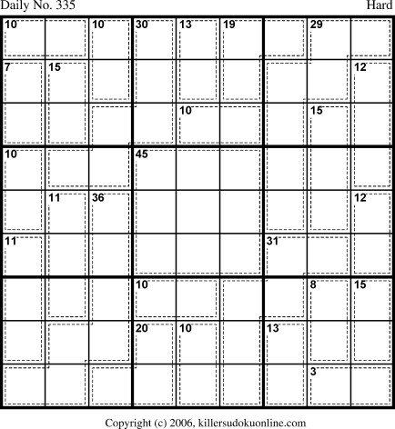 Killer Sudoku for 11/25/2006