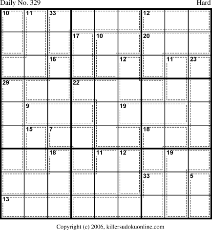 Killer Sudoku for 11/19/2006