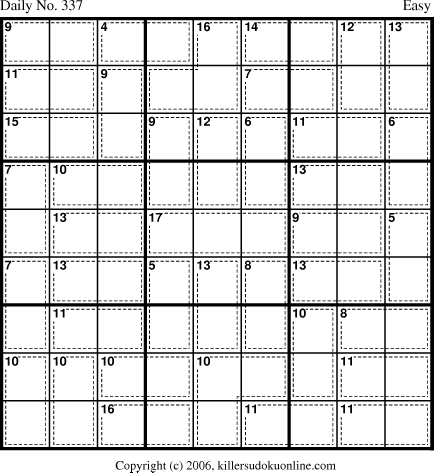 Killer Sudoku for 11/27/2006
