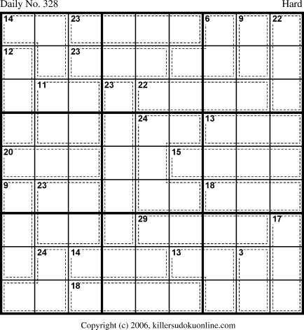 Killer Sudoku for 11/18/2006