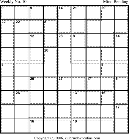 Killer Sudoku for 3/13/2006